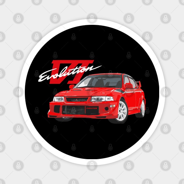 Mitsubish Evo VI Tommy makinen Edition Blue Magnet by cowtown_cowboy